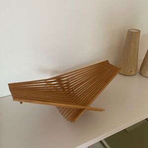Wooden fold up bowl / basket / decor